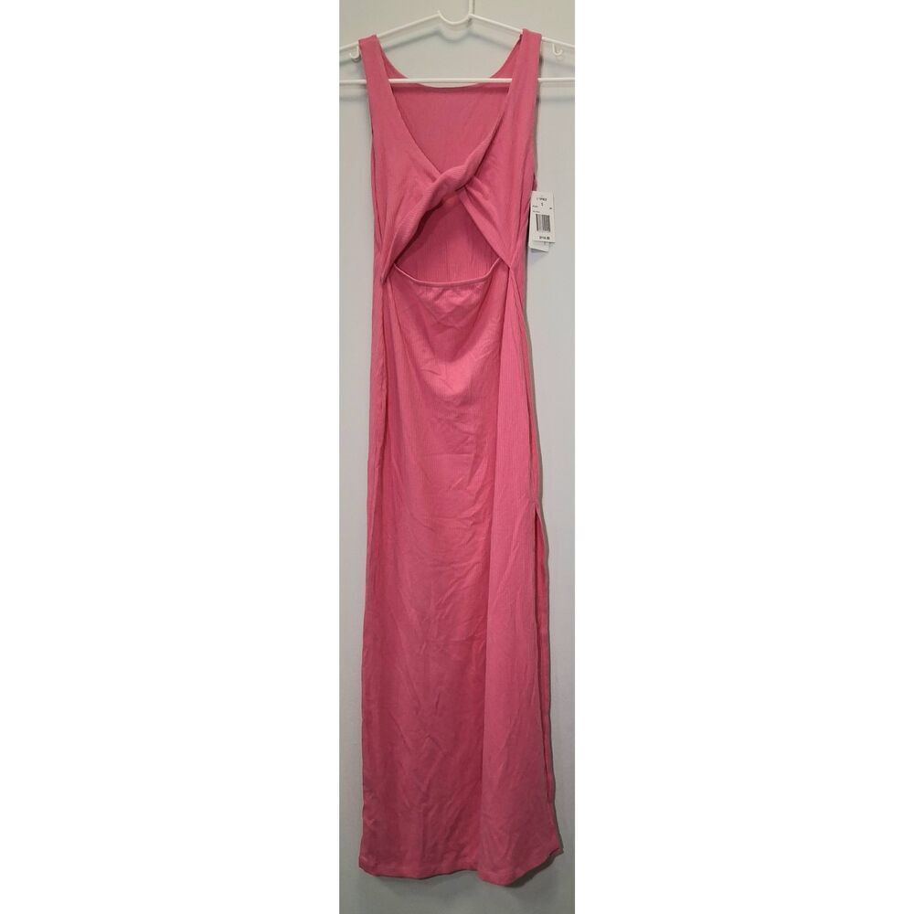 L space womens small baby pink long maxi dress romantic